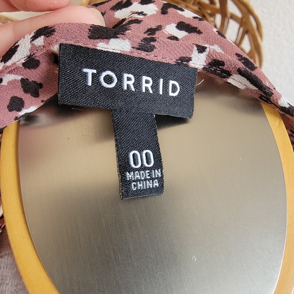 Torrid Animal Print Sheer Long Dress SZ 00 - Picture 2 of 6